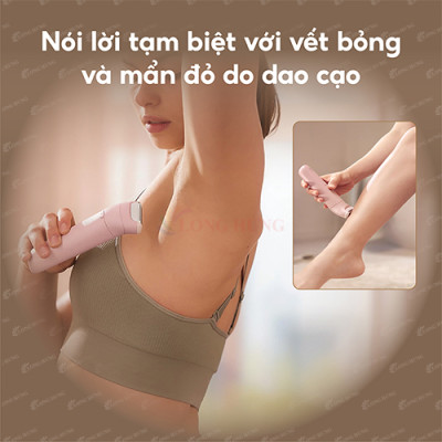 Máy làm sạch lông cho nữ Philips Lady Shaver Series 6000 BRL128/10 - Hàng chính hãng