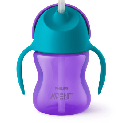 Bình tập uống có ống hút Philips AVENT 200ml cho bé từ 9 tháng - Được chọn màu