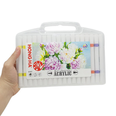 Hộp 36 Bút Lông Màu Acrylic 2 Đầu - Hồng Hà 8147