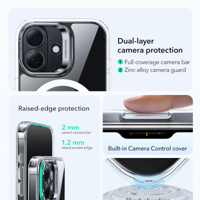 Ốp Lưng cho iPhone Air / iPhone 17 / iPhone 17 Pro / iPhone 17 Pro Max Classic Hybrid Magnetic Case (Camera Control, Stash Stand) - Hàng Chính Hãng