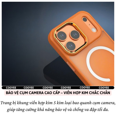 Ốp lưng nhám từ tính chống sốc DuraArmor Pro bảo vệ camera cho iPhone 17 Pro Max / 17 Pro hiệu COOYEE Imperial Magnetic -Viền TPU chống sốc đệm khí, Lưng PC nhám chống vân tay, Magnetic N52 thế hệ mới - Hàng nhập khẩu