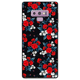 Ốp lưng in cho Samsung Note 9 Mẫu Hồng Đỏ Nền Đen