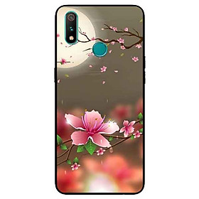 Ốp Lưng in cho Realme 3 Mẫu Ánh Trăng Hoa Đào - Hàng Chính Hãng