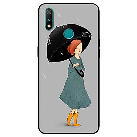 Ốp Lưng in cho Realme 3 Mẫu Cô Gái Che Ô - Hàng Chính Hãng