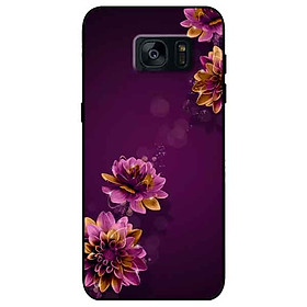 Ốp lưng in cho Samsung S7 Edge Mẫu Cúc Tím