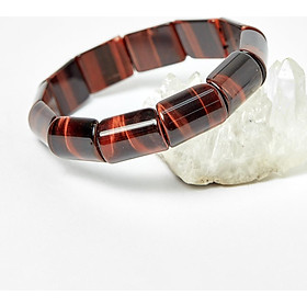 Vòng thạch anh mắt hổ đỏ bản đốt trúc 15x13mm mệnh hỏa, thổ - Ngọc Quý Gemstones