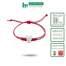 Vòng Tay Lắc Tay Chỉ Đỏ Mix Hổ Bạc Cho Bé BẠC HIỂU MINH LTE518