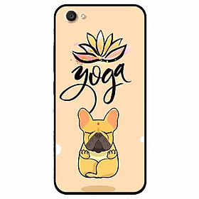 Ốp lưng in cho Vivo V5 Mẫu Cún Yoga