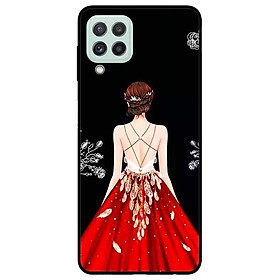 Ốp lưng dành cho Samsung A22 - Samsung S21 FE mẫu Cô Gái Đầm Đỏ Nền Đen