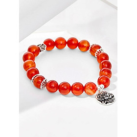 Vòng tay đá thiên nhiên charm hoa sen - Ngọc Quý Gemstones