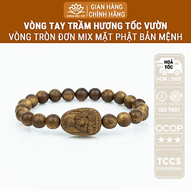 Vòng Tay Trầm Hương Charm Mặt Phật | Trầm Tốc Lào