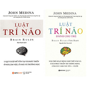 Combo Luật Trí Não Của John Medina ( Luật Trí Não + Luật Trí Não Dành Cho Trẻ ) (Tặng Notebook tự thiết kế)