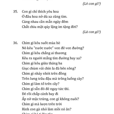 Câu Đố Về Các Loài Vật 