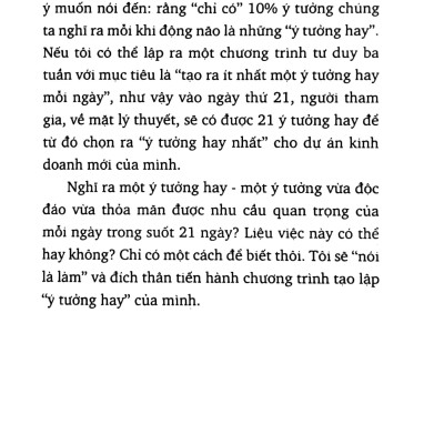 21 Ngày Cho Một Ý Tưởng Lớn