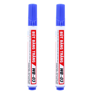 Vỉ 2 Bút Lông Bảng Thiên Long WB-03 - Xanh