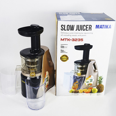 Máy Ép Chậm Matika MTK-3235 Công Nghệ Ép Thông Minh Giữ Nguyên Vẹn Vitamin-Hàng Chính Hãng