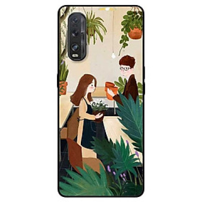 Ốp lưng dành cho Oppo Find X2 mẫu Cặp Đôi Bán Hoa