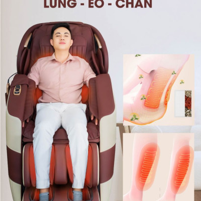 Ghế Massage Toàn Thân Lifesport LS-789, Trị Liệu Nhức Mỏi Với Đai Massage Hồng Ngoại, BH 6 Năm