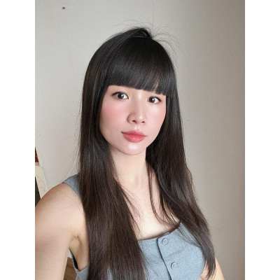 Mái ngố đơn tóc thậ.t nữ (không có tóc phía sau) - Tóc Giả Vân Anh