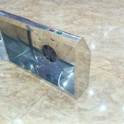 MÁY HÚT MÙI INOX 304 ( kt 70x45x14 cm kèm theo ống thun bạc)