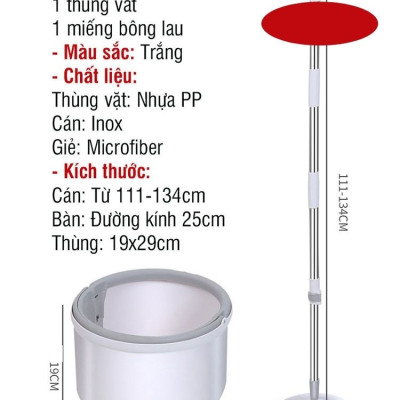 Bộ Cây Lau Nhà Thông Minh K8 Xoay 360 Độ, Siêu Nhanh - Chổi Lau Nhà Tách Nước, Cán Inox Chắc Chắn, Tiện Lợi, Sạch Gọn - Hàng Loại 1 - Chính Hãng MINIIN