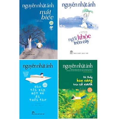 COMBO MẮT BIẾC + NGỒI KHÓC TRÊN CÂY + CHO TÔI XIN MỘT VÉ ĐI TUỔI THƠ + TÔI THẤY HOA VÀNG TRÊN CỎ XANH (BỘ 4 CUỐN)