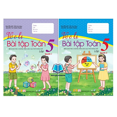 Sách - Combo 2 Cuốn Vở Ô Li Bài Tập Toán Lớp 5 - Biên soạn theo chương trình GDPT mới