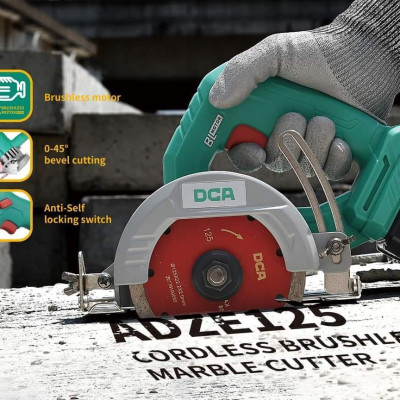 MÁY CẮT ĐÁ KHÔNG CHỔI THAN DÙNG PIN DCA ADZE125Z (KHÔNG KÈM PIN VÀ SẠC) - HÀNG CHÍNH HÃNG