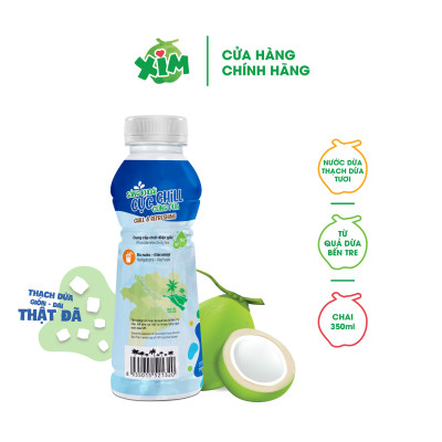 Combo 12 Chai Nước dừa Xim thạch dừa tươi chai PET 350ml