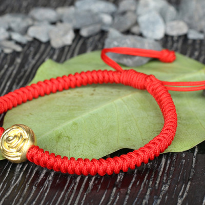 Vòng Tay Charm Hoa Bạc Bọc Vàng Ngọc Quý Gemstones GA149