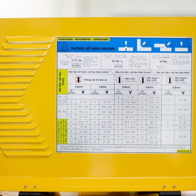 MÁY HÀN MIG KHÔNG DUNG KHÍ, QUE MMA, TIG DIGITAL 200 AMPE 200V HỒNG KÝ HKMIG200D - HÀNG CHÍNH HÃNG