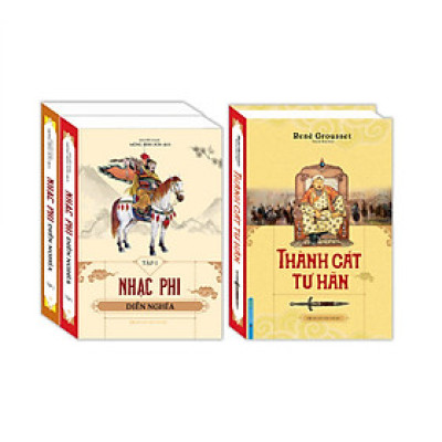 Sách - Combo Thành Cát Tư Hãn (bìa cứng) + Nhạc phi diễn nghĩa (Trọn bộ 2 tập bìa cứng)