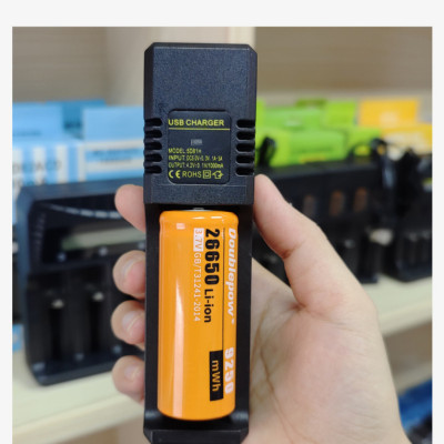 Bộ sạc pin MS-5D81H tự ngắt khi pin đầy cho pin 18650, 2A, 3A, pin 18500, 26650, 14500 và 16340