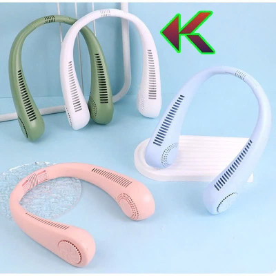 Quạt Đeo Cổ Không Cánh 3 Cấp Gió Mạnh, Phong Cách Trẻ Trung, Pin Sạc Lithium Ion, ĐÈN TRANG TRÍ , ĐỒNG HỒ TREO TƯỜNG