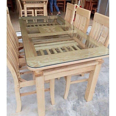 Bộ Bàn ăn gỗ sồi nga 6 ghế