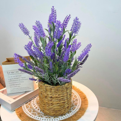 Chậu cây trang trí để bàn kèm giỏ y hình các loại - Cao 35cm đến 48cm - Cây giả, hoa lụa Decor trang trí nhà cửa.