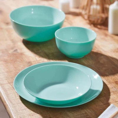 Bộ 6 bát (chén) thủy tinh Luminarc Diwali Light Turquoise 12cm, dùng lò vi sóng, máy rửa bát - P9201*6 | Hàng chính hãng