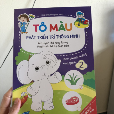 Bộ 8 cuốn Tô Màu Phát Triển Trí Thông Minh Dành Cho Bé 2-6 tuổi Song Ngữ Việt Anh Rèn Luyện Khả Năng Tư Duy Phát Triển Trí Tuệ Toàn Diện