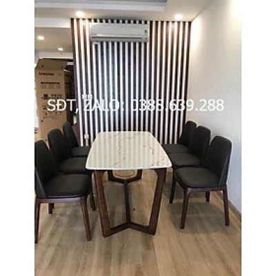 ( Chỉ Ship Miền Bắc ) Bàn Ghế Ăn Mặt Đá 4-6 Ghế