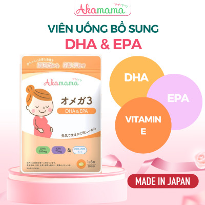Combo Viên Uống DHA, EPA, Canxi D3 K2, Sắt, Acid Folic, Vitamin Tổng Hợp, Khoáng Chất Cho Mẹ Bầu Akamama Nhật Bản