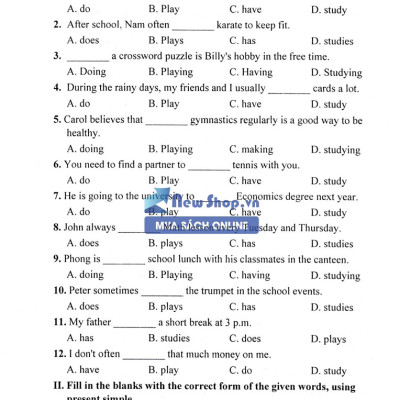 100 Đề Kiểm Tra Tiếng Anh 6 (Biên Soạn Theo Chương Trình Của Bộ Giáo Dục Và Đào Tạo)_KV