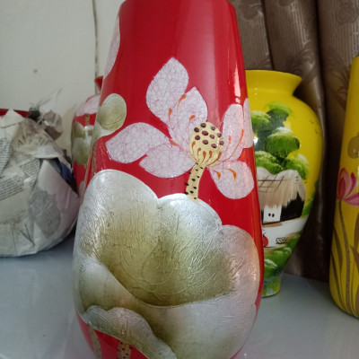 Lọ hoa khảm trứng gốm sứ Bát Tràng