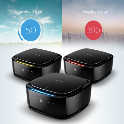 Máy khử mùi, lọc không khí trong ô tô Philips GP7101 có 3 tốc độ tự động thích ứng với ô nhiễm - HÀNG NHẬP KHẨU