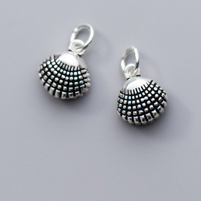 Combo 2 cái charm bạc hình sò huyết treo - Ngọc Quý Gemstones