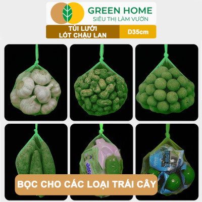 Bộ 10 Lưới Lót Chậu Lan GreenHome, D35cm, Lót Đáy Chậu, Ngăn Rơi Vãi Giá Thể, Phân Bón, Độ Bền Cao, Dễ Sử Dụng