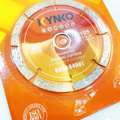 Lưỡi cắt gạch đá 08 răng phi Ø 105MM KRSA04001 chuyên cắt gạch, đá chất lượng cao chính hãng