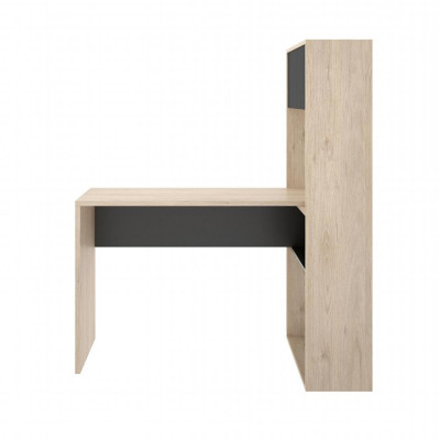 Bàn làm việc gỗ công nghiệp tiện lợi kèm giá sách SMLIFE Dieter