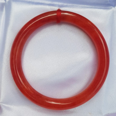 Vòng tay nữ đá Cẩm Thạch Đỏ Đẹp 53mm x cọng 7mm Nữ mệnh hỏa mệnh thổ 52kg - 58kg Hợp mệnh hợp công việc may mắn tốt đeo đẹp tay ạ