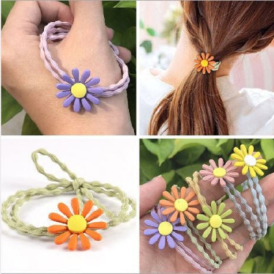 Chun tóc, Dây buộc tóc đính hoa cúc nhiều màu - hottrend