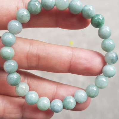 Vòng chuỗi đá cẩm thạch tự nhiên xanh ngọc nhẹ nhàng đẹp sang may mắn Size vòng hạt 8mm Hợp nữ mệnh Thủy Mộc hỏa rẻ đẹp